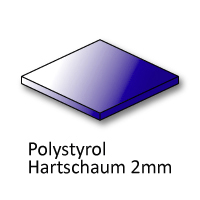 Polystyrol/Hartschaum (2 mm)