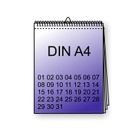 Kalender DIN A4 hoch 4/4 - farbig