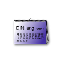 Kalender DIN-Lang quer 4/0 - farbig