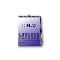 Kalender DIN A2 hoch 4/4 - farbig