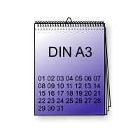 Kalender DIN A3 hoch 4/4 - farbig
