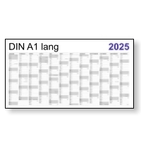 Wandkalender DIN A1 lang / A0 halb 4-farbig Offset