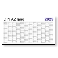 Wandkalender DIN A2 lang 4-farbig Offset