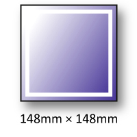 Aufkleber Outdoor transparent eckig Quadrat groß