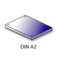 Plakate Forex® 3mm DIN A2 4/0-farbig mit Bohrungen