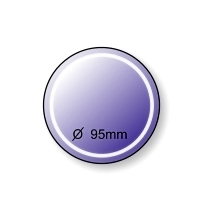 Aufkleber Outdoor transparent rund 95 mm