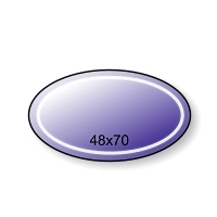 Aufkleber Outdoor transparent oval 48 x 70 mm